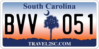 SC license plate BVV051