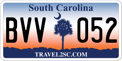 SC license plate BVV052