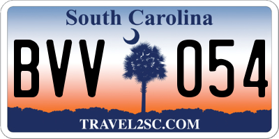 SC license plate BVV054