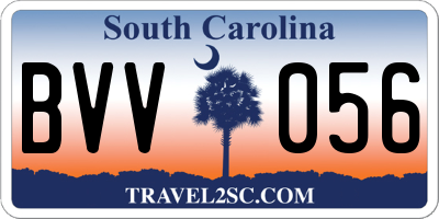 SC license plate BVV056