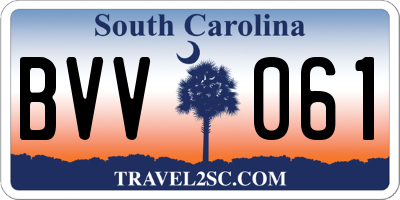 SC license plate BVV061