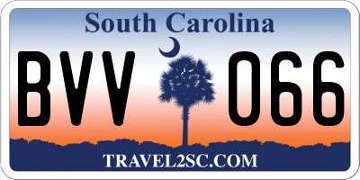 SC license plate BVV066