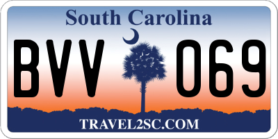 SC license plate BVV069