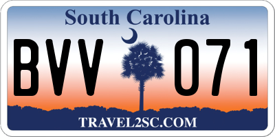SC license plate BVV071