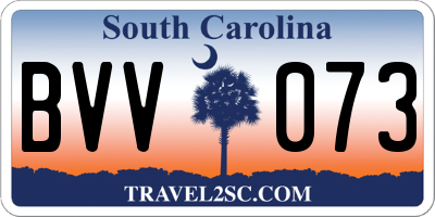 SC license plate BVV073