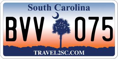 SC license plate BVV075