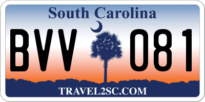 SC license plate BVV081
