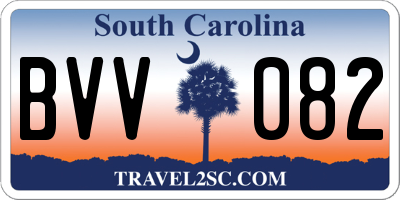 SC license plate BVV082
