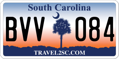SC license plate BVV084