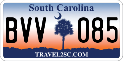 SC license plate BVV085