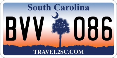 SC license plate BVV086