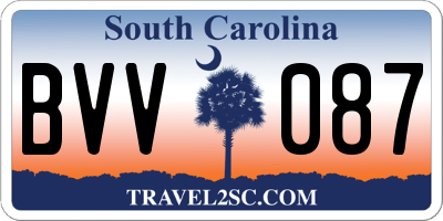 SC license plate BVV087