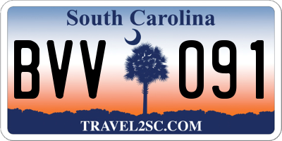 SC license plate BVV091