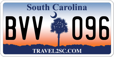 SC license plate BVV096