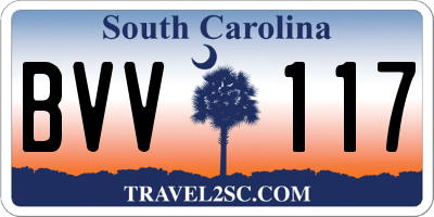 SC license plate BVV117