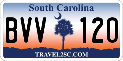 SC license plate BVV120
