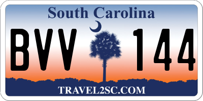 SC license plate BVV144