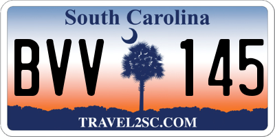 SC license plate BVV145