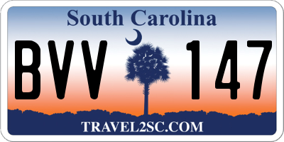 SC license plate BVV147