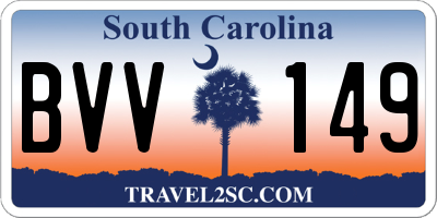 SC license plate BVV149