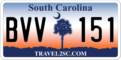 SC license plate BVV151