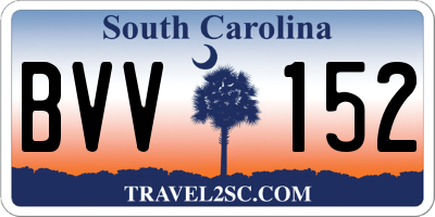 SC license plate BVV152