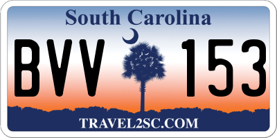 SC license plate BVV153