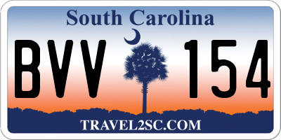 SC license plate BVV154
