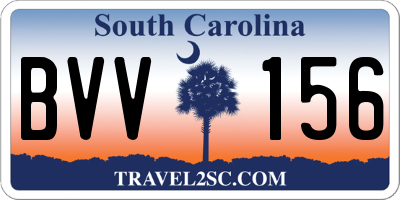 SC license plate BVV156