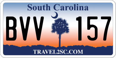 SC license plate BVV157