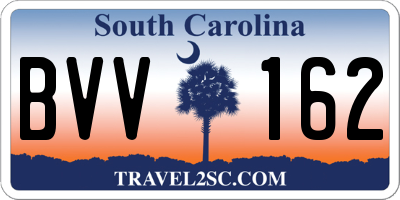 SC license plate BVV162