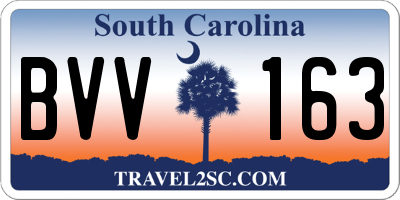 SC license plate BVV163