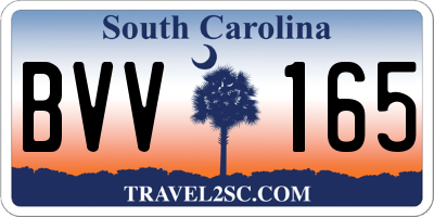 SC license plate BVV165