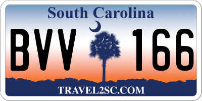 SC license plate BVV166