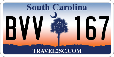 SC license plate BVV167