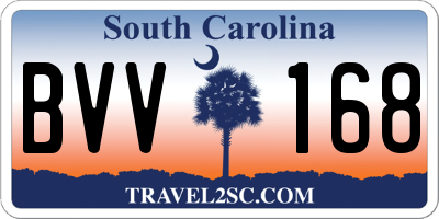 SC license plate BVV168