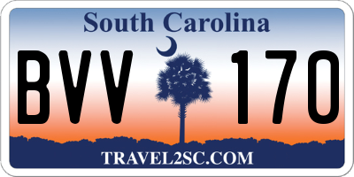 SC license plate BVV170