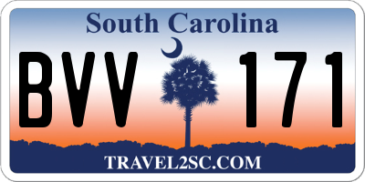 SC license plate BVV171
