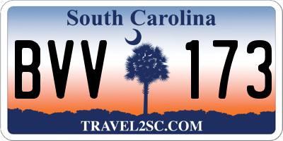 SC license plate BVV173