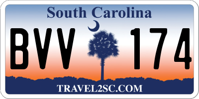 SC license plate BVV174