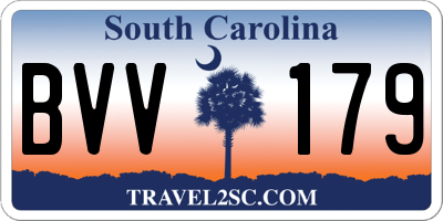 SC license plate BVV179
