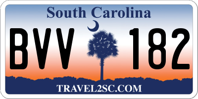 SC license plate BVV182