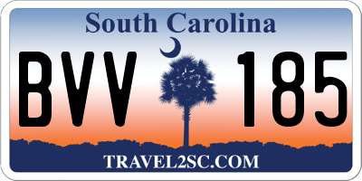 SC license plate BVV185