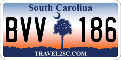 SC license plate BVV186