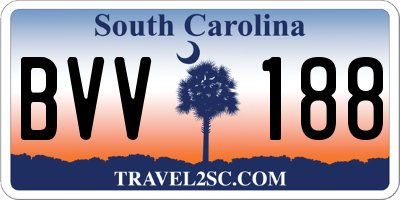 SC license plate BVV188