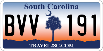 SC license plate BVV191