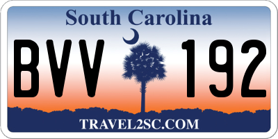 SC license plate BVV192