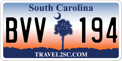 SC license plate BVV194