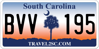 SC license plate BVV195