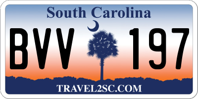 SC license plate BVV197
